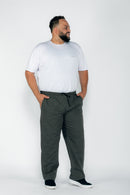 Calça Macaw 7734 Cinza Plus Size Sarja