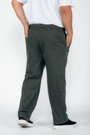 Calça Macaw 7734 Cinza Plus Size Sarja