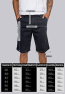 Bermuda Sarja 7869 Preta Tecido Liocel Com Elastano