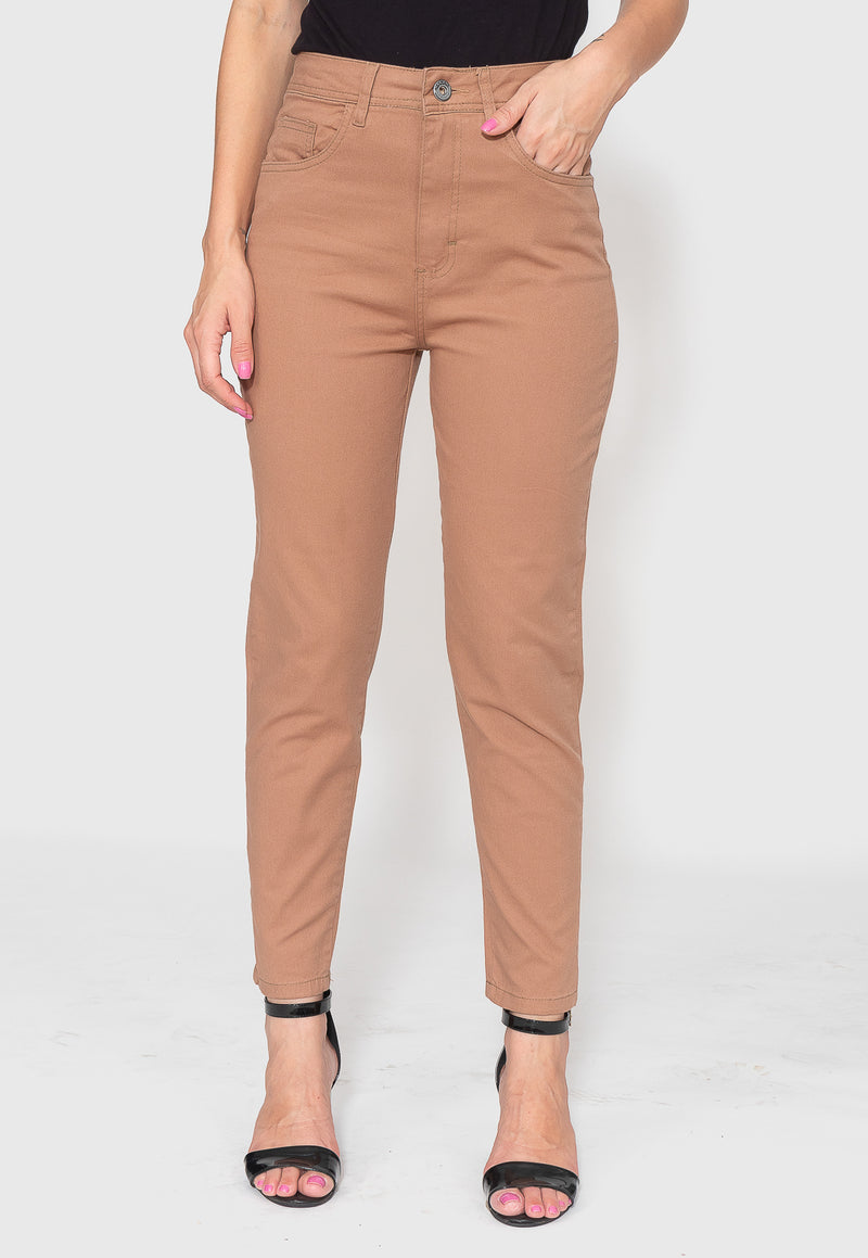 Calça Skinny 7873 Caqui Bella Canvas - Cintura Alta