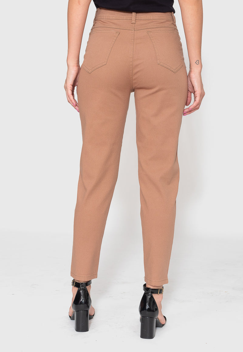 Calça Skinny 7873 Caqui Bella Canvas - Cintura Alta