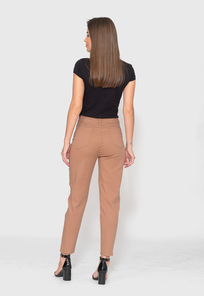 Calça Skinny 7873 Caqui Bella Canvas - Cintura Alta