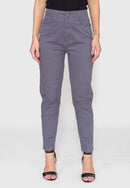 Calça Skinny 7873 Cinza Bella Canvas - Cintura Alta