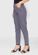 Calça Skinny 7873 Cinza Bella Canvas - Cintura Alta