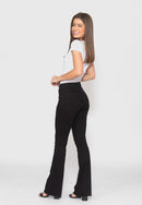 Calça Flair 7874 Preto Bella Canvas - Cintura Alta