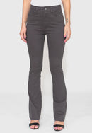 Calça Flair 7874 Chumbo Bella Canvas - Cintura Alta
