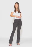 Calça Flair 7874 Chumbo Bella Canvas - Cintura Alta