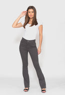 Calça Flair 7874 Chumbo Bella Canvas - Cintura Alta
