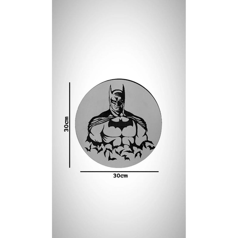 Plaquinha Decorativa Batman Branco Em Mdf