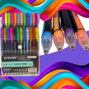Kit Canetas Coloridas Gel Escolar Perfumadas Neon Color