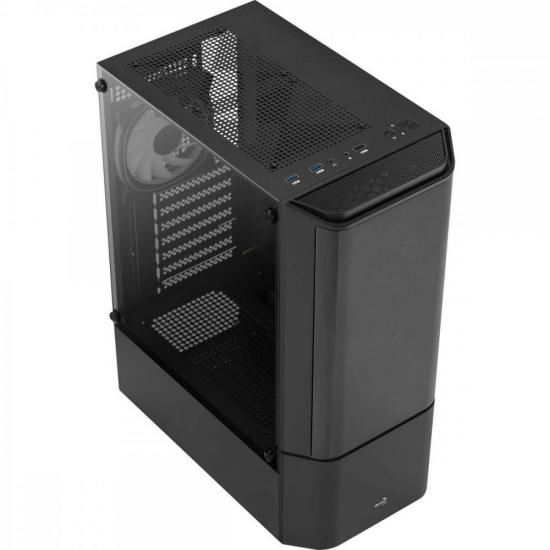 Gabinete Gamer Aerocool ATX Quantum V2 Preto Lateral Vidro