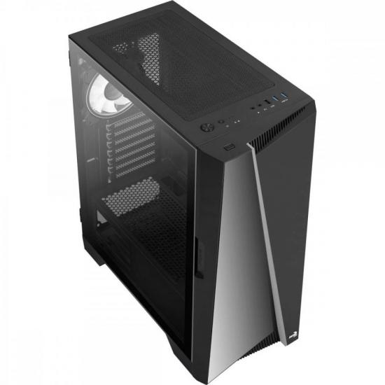 Gabinete Gamer Mid Tower MIRAGE V1 RGB Preto AEROCOOL