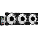 Kit 3 Coolers Aerocool Mirage 12 Pro ARGB + Hub + Controle