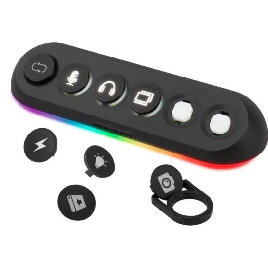 Hub USB 5 Portas 3.0 Streamplify Deck 5 Preto RGB