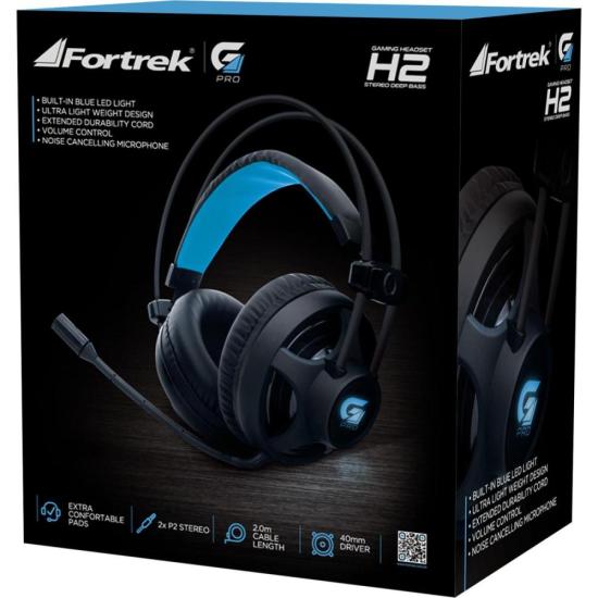 Headset Gamer Fortrek H2 P2 + USB Preto