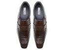Sapato Social Youth Pelica/croco Chocolate 80004b