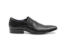 Sapato Social Youth Couro Pelica Preta 8004b