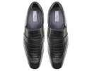 Sapato Social Youth Couro Pelica Preta 8004b