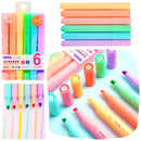 Kit Marca Texto Tons Pastéis Marcador Caneta Escolar