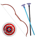 Kit Arqueiro Arco E Flecha Infantil Com Alvo Brinquedo Dardo