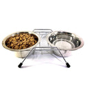 Comedouro Tigela Inox Duplo - Para Cães e Gatos Pequenos