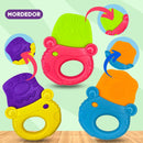 Brinquedo Para Bebê Kit Chocalho Com Mordedor E Massageador