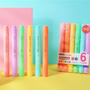 Kit Marca Texto Tons Pastéis Marcador Caneta Escolar