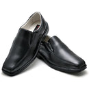 Sapato Casual Conforto Couro Preto 1010
