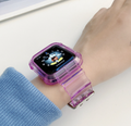 Pulseira transparente esportiva + estojo para Apple Watch