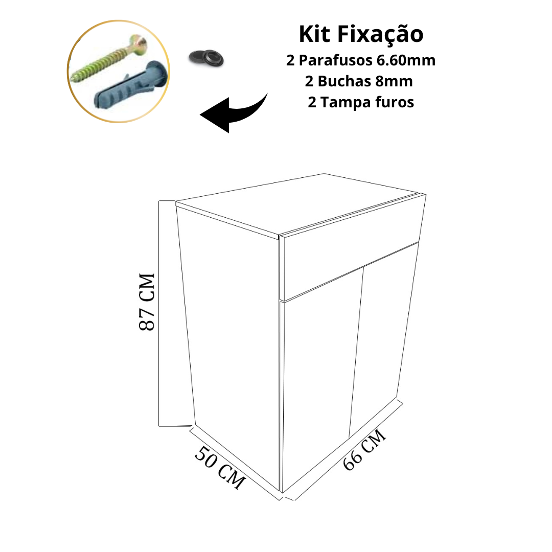 Balcão Caixa Natural Em Mdf