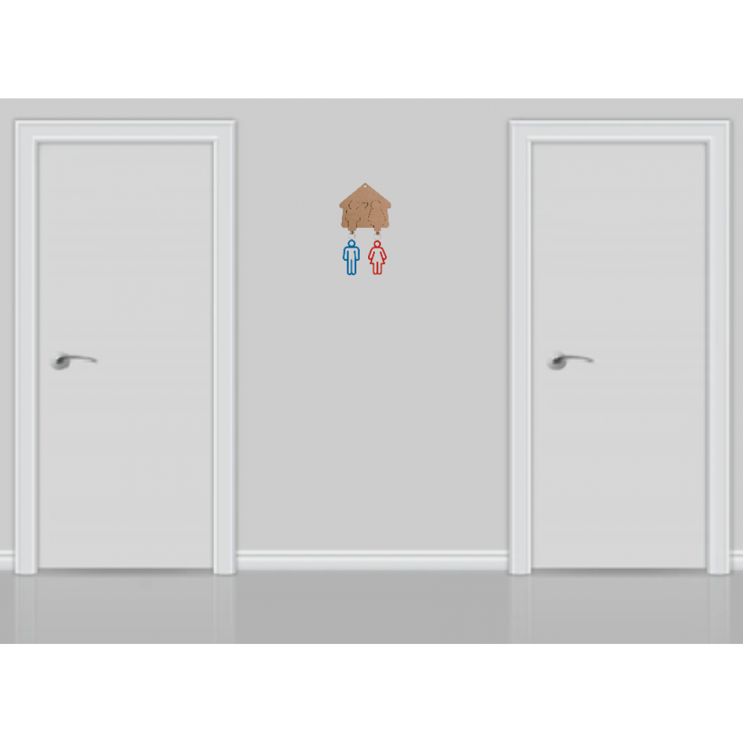 Porta Chaves Modular Casal Com 2 Chaves Em Mdf Natural