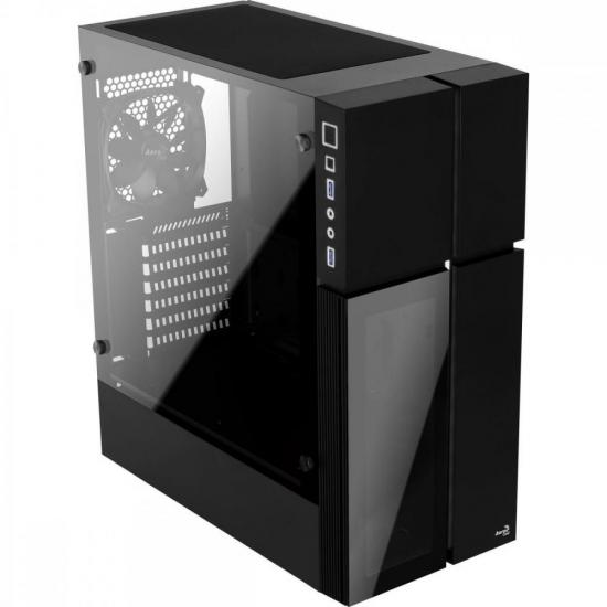 Gabinete Gamer Aerocool Playa Preto RGB Lateral Vidro