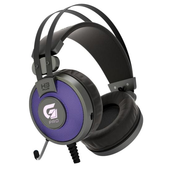 Headset Gamer Fortrek H3+ 7.1 USB RGB Cinza