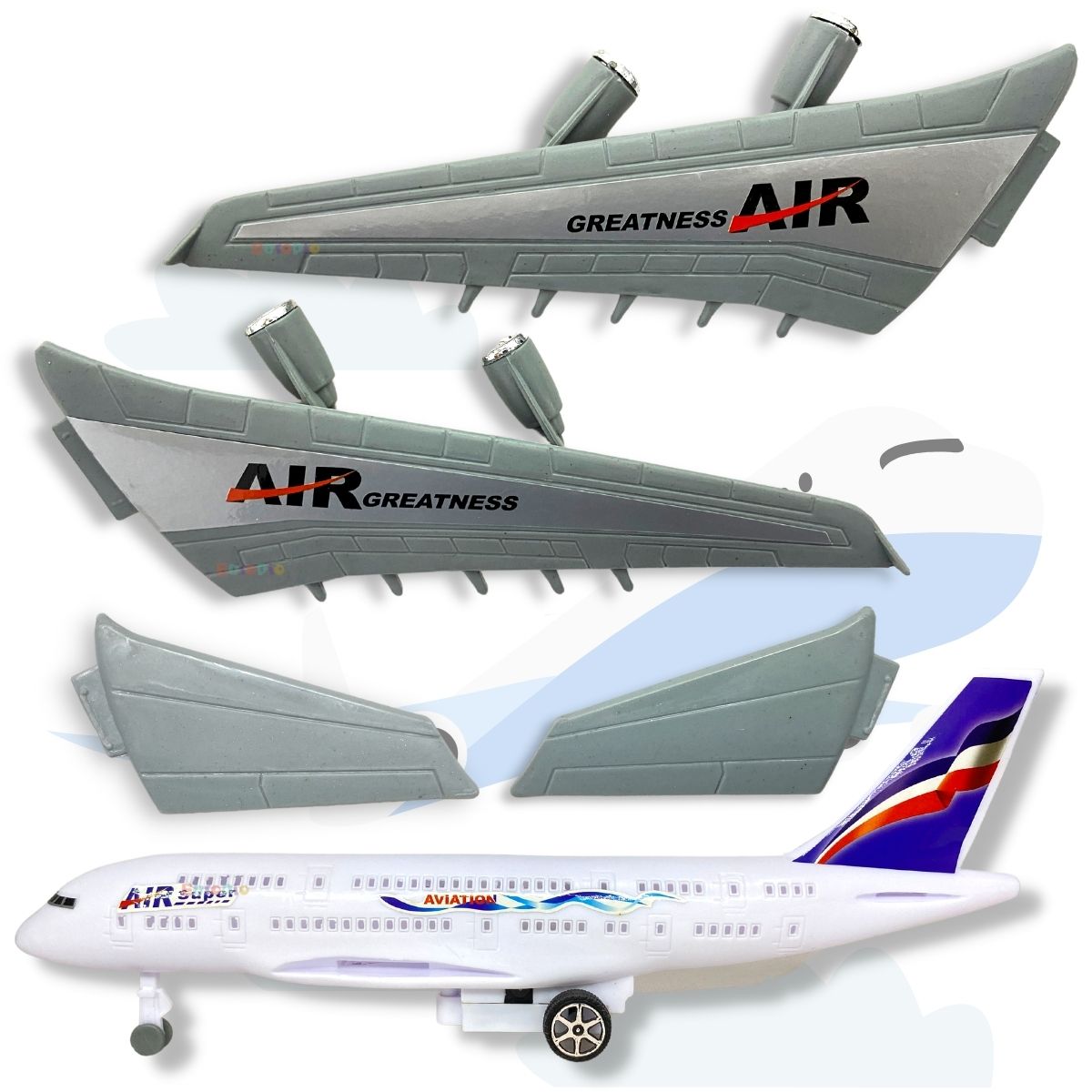 Avião De Brinquedo Airbus Plástico Realista