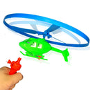 Helicóptero De Brinquedo A Corda Voa De Verdadec/ Lançador