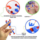 Kit 4 Bonecos Que Gruda Parede E Vidro Ninja De Brinquedo