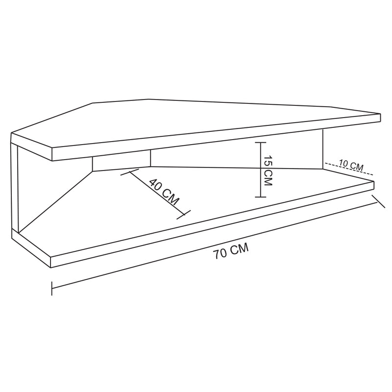 Mesa Notebook Suspensa Canto Madeirado Em Mdf