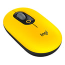 Mouse Logitech POP Amarelo e preto sem fio 910-006549-C