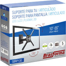Suporte Para Tv Lcd De 10"" A 55"" Modelo Articulado Com Inclinação De Até 15° Sbrp130 Preto
