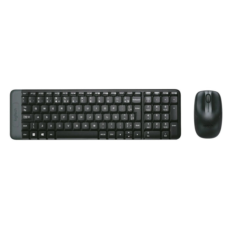 Kit Teclado e Mouse Logitech MK220 Preto Sem fio 920-004431-C