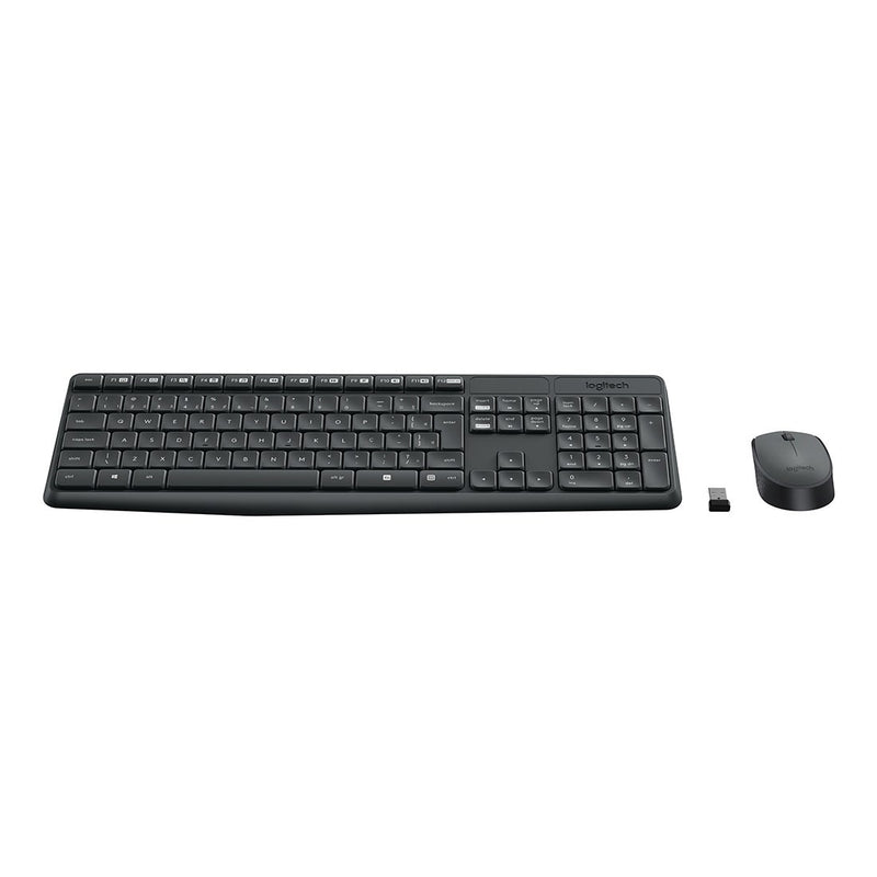 Kit Teclado e Mouse Logitech MK235 Preto sem fio 920-007903-C