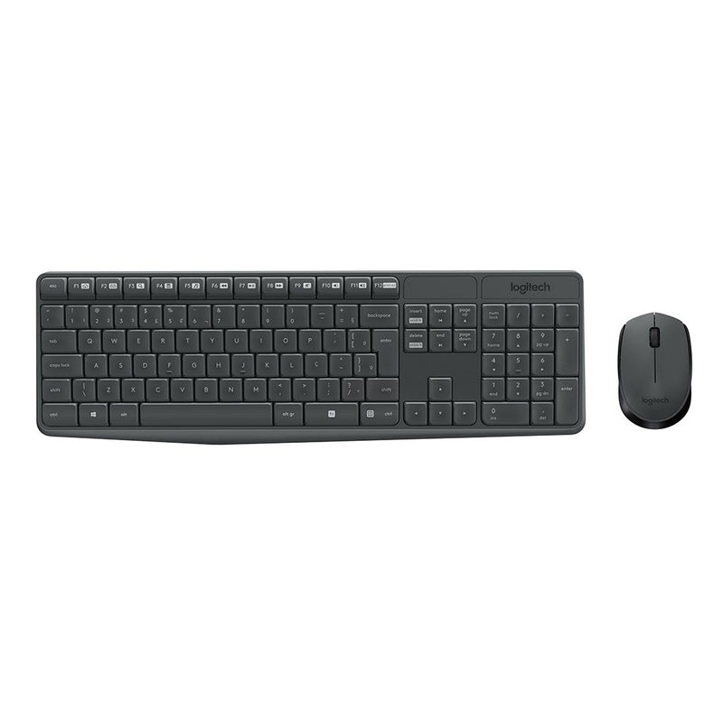 Kit Teclado e Mouse Logitech MK235 Preto sem fio 920-007903-C