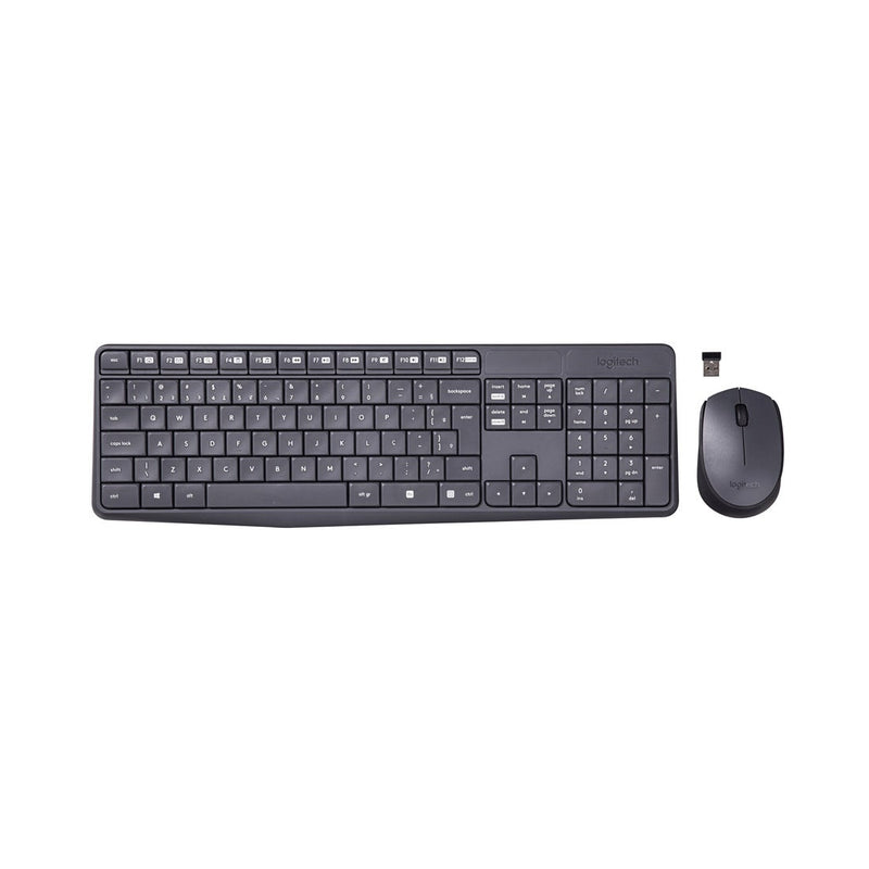 Kit Teclado e Mouse Logitech MK235 Preto s/fio 920-007903