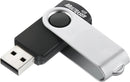 PEN DRIVE 4GB TWIST2 PRETO/PRATA PD586