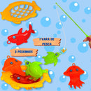 Brinquedo Pescaria Infantil Pega Peixe Com Vara De Pescar