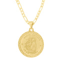 Corrente Modelo 3 Por 1 Fecho Gaveta 2,5mm - 6g - 70 Cm + Pingente Medalha Santo Antônio Borda Diamantada - 2,3 X 2,3 Cm