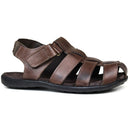 Sandália Papete Masculina De Couro Chocolate 9660