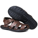 Sandália Papete Masculina De Couro Chocolate 9660