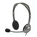 Headset Logitech H111 Cinza esteréo analógico 981-000612