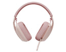 Headset Logitech Zone Vibe 100 Rosa s/ Fio 981-001223